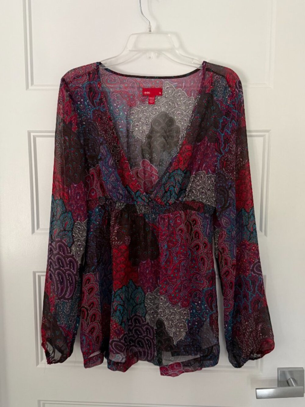 Esprit EDC - Sheer Paisley Tunic - Size XL